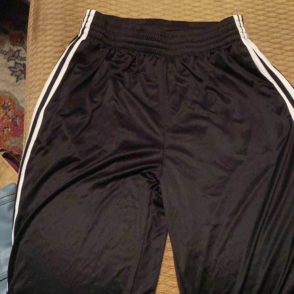 Men’s Adidas shorts size Large NWOT black white and royal blue